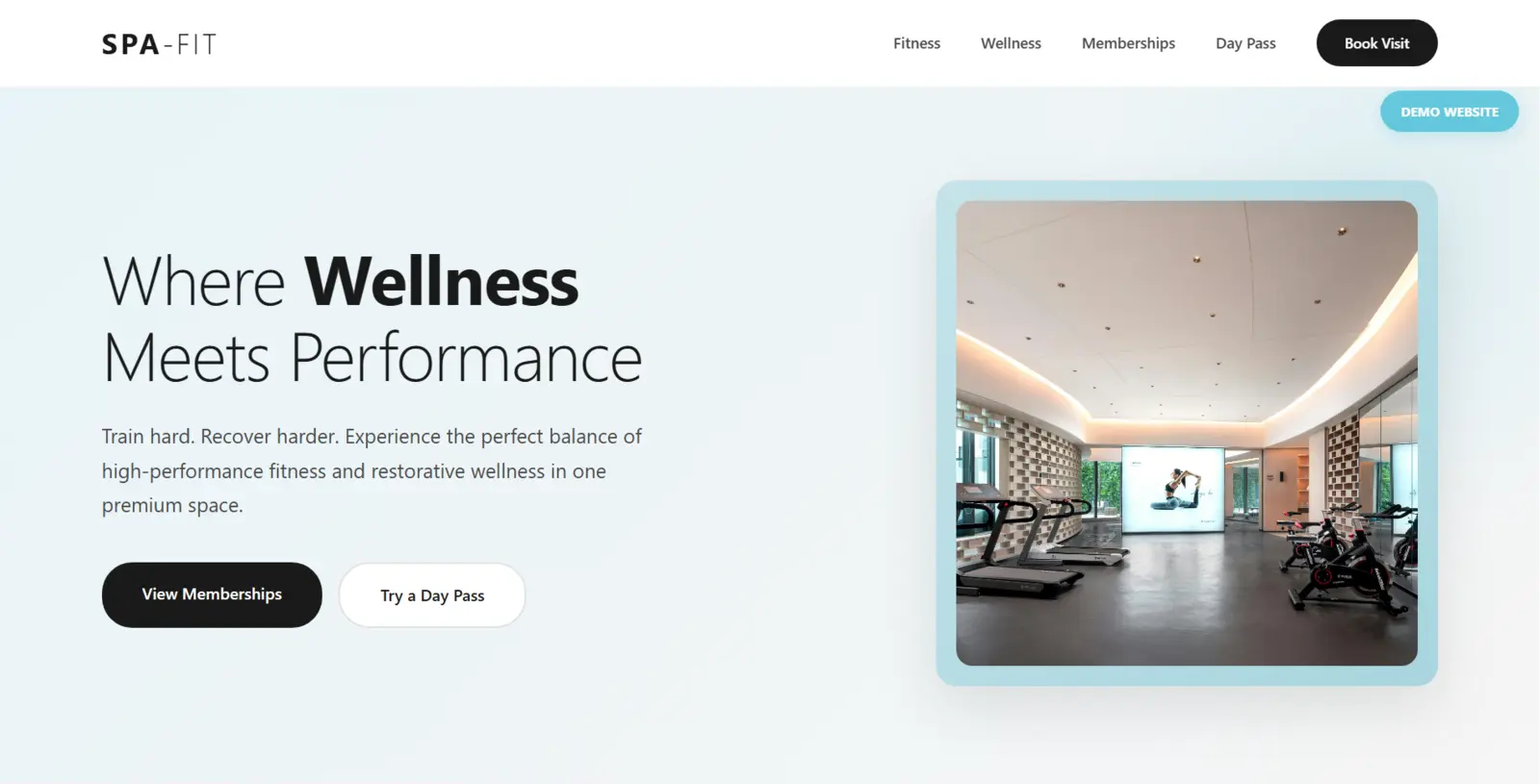 Spa-Fit Demo Screenshot